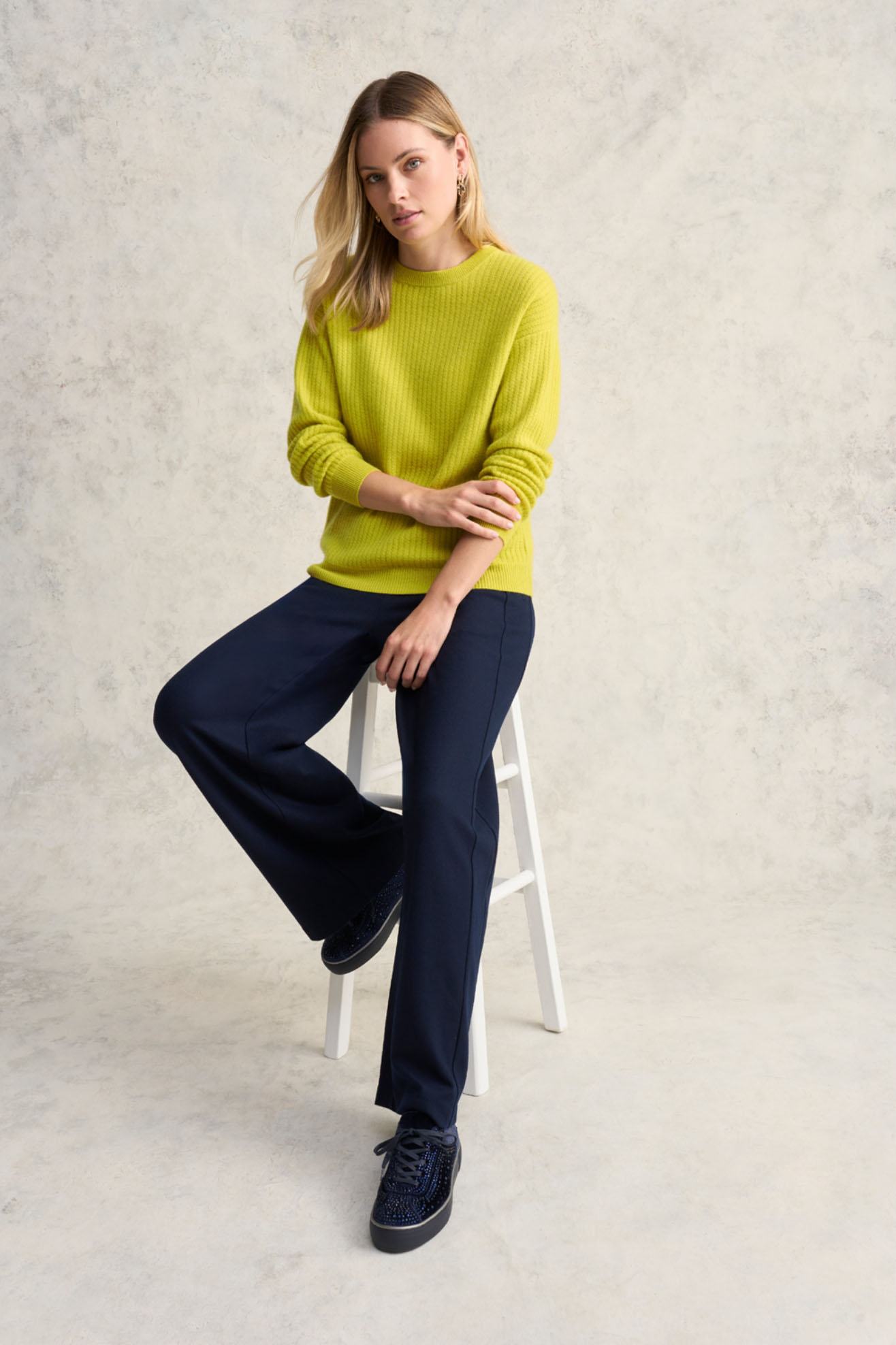 Stitch Detail Cashmere Jumper