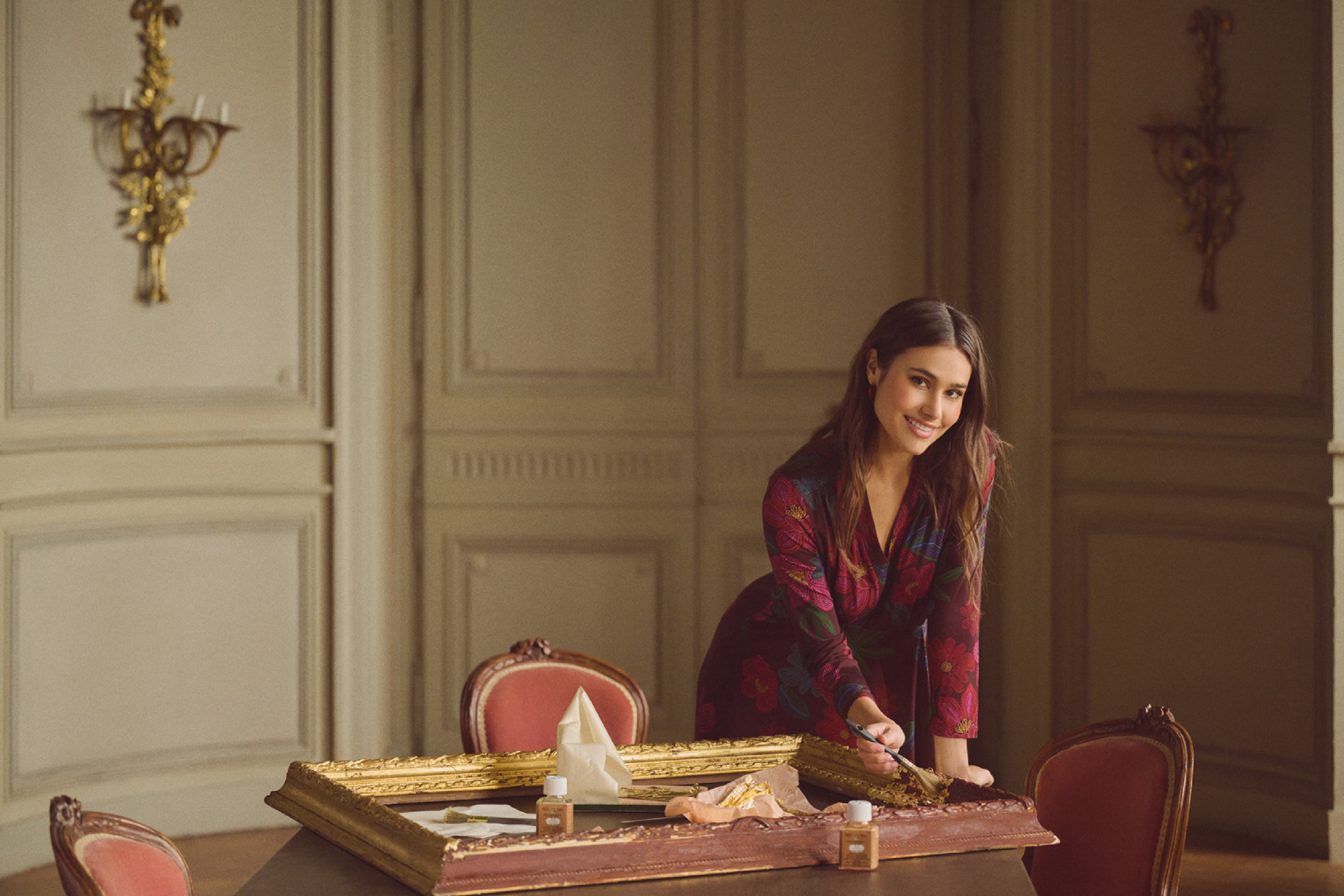 Printed Jersey Midi Dress