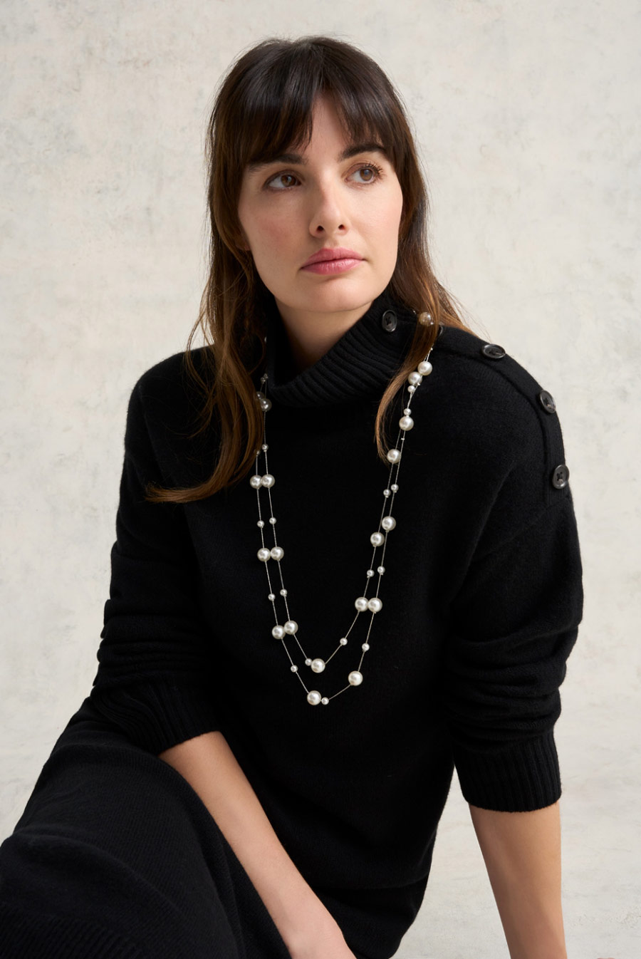 Satellite Pearl Necklace