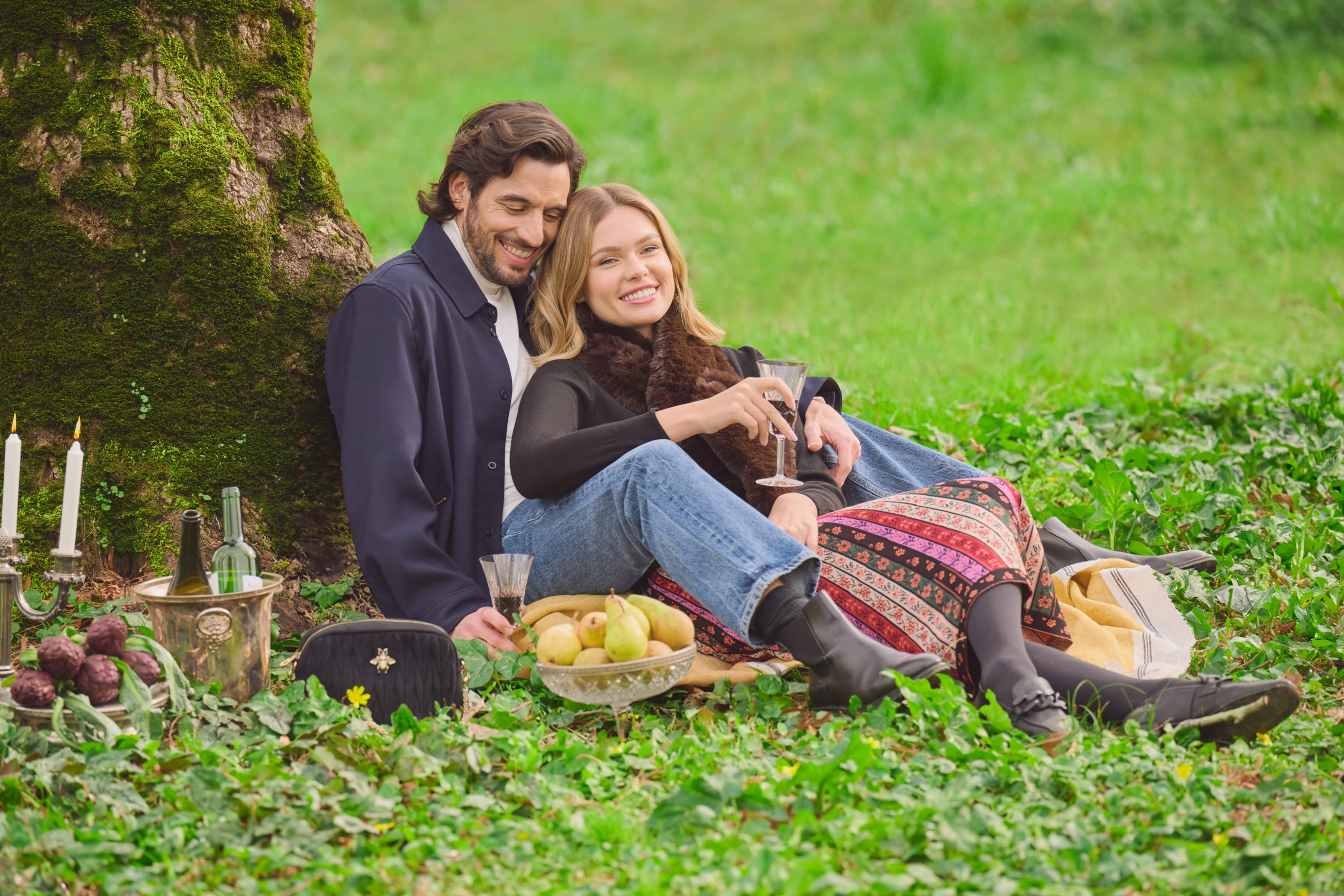 Folk Jacquard Knit Skirt