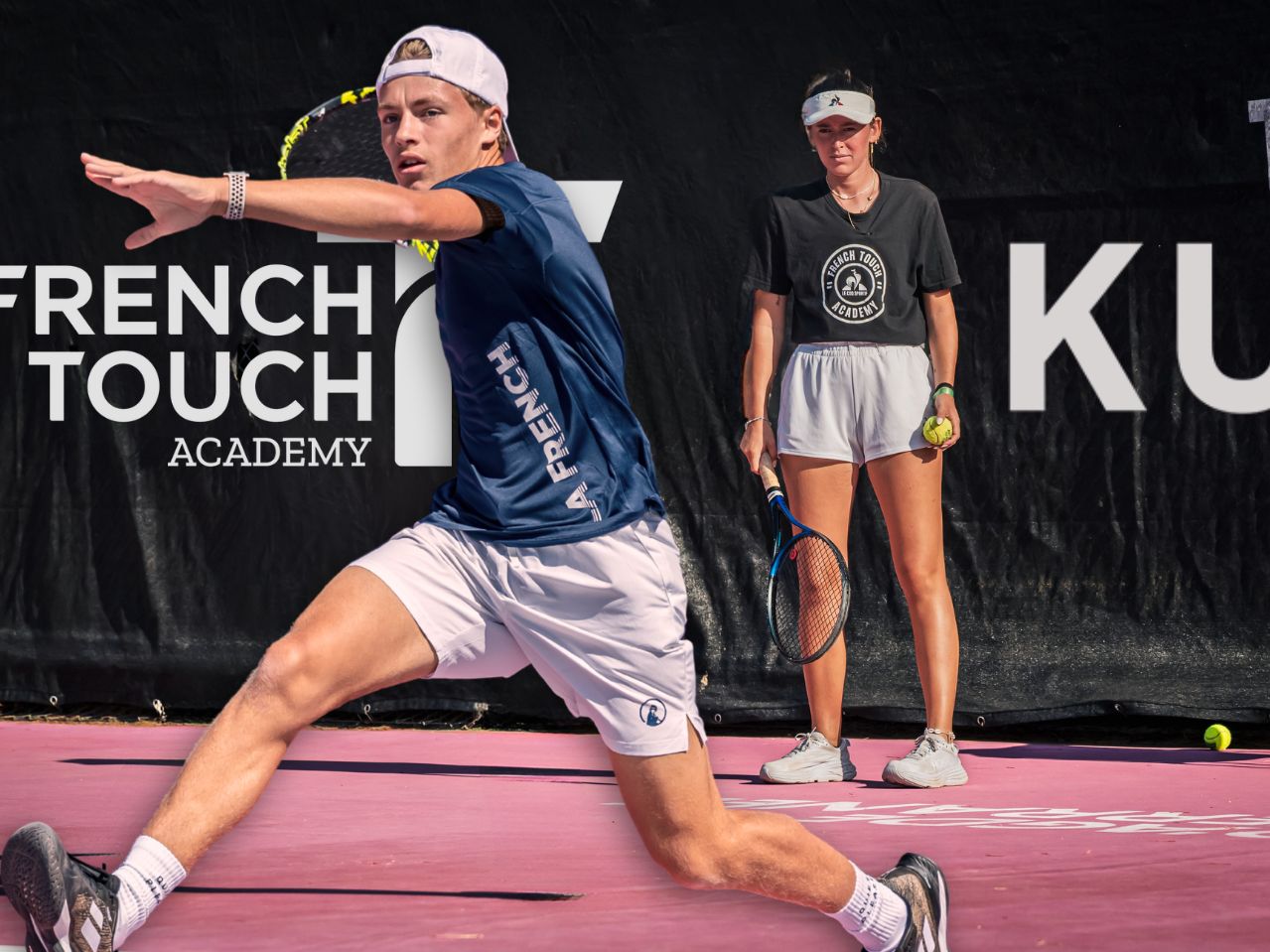 Professional tennis player at the Cap d'Agde International Tennis Centre