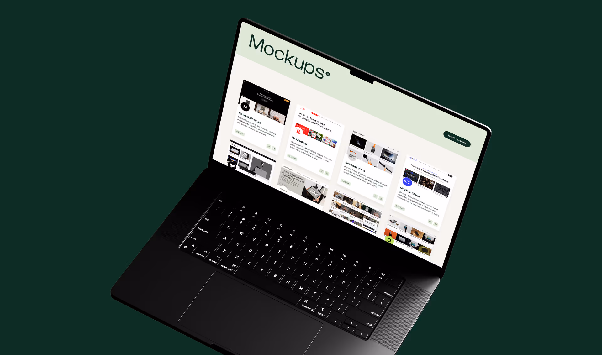 MacBook Mockup zeigt die Website novum.supply