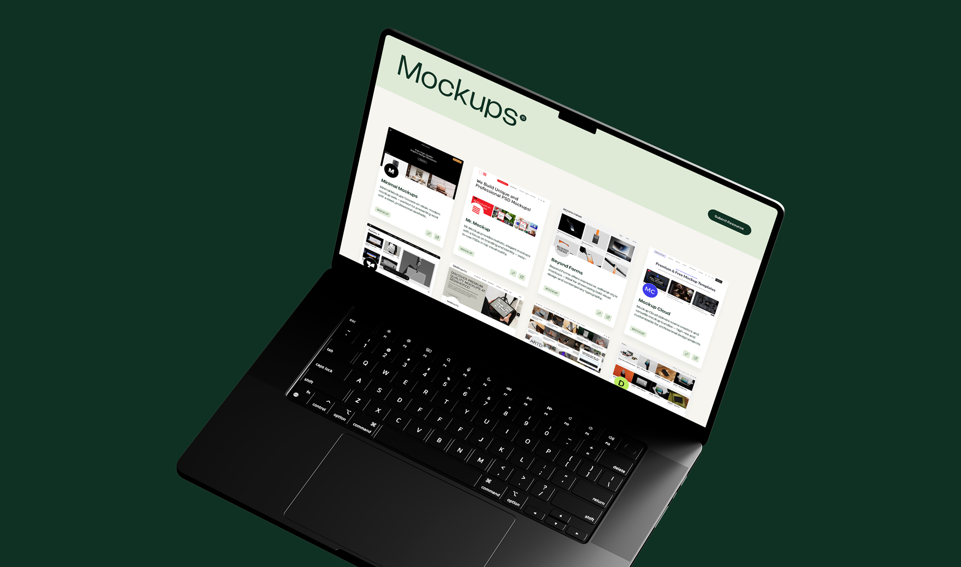 MacBook Mockup zeigt die Website novum.supply