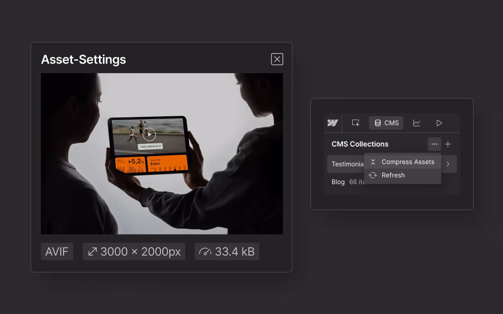 Webflow SEO – Bilder komprimieren