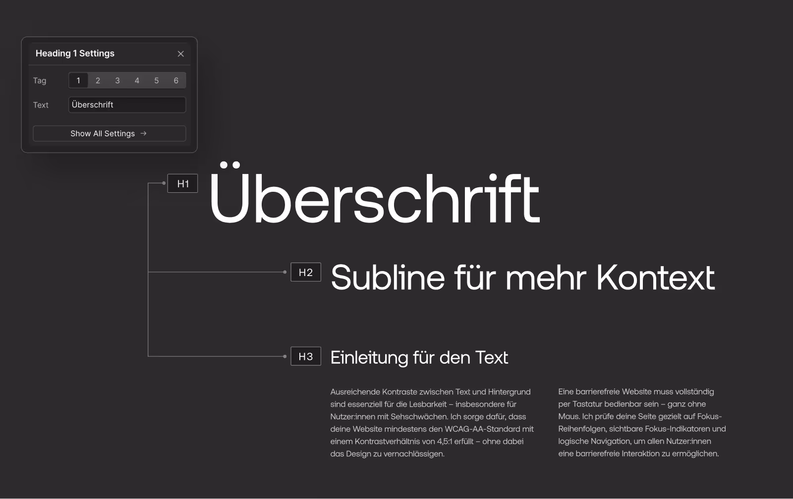 Webflow SEO – Heading-Struktur