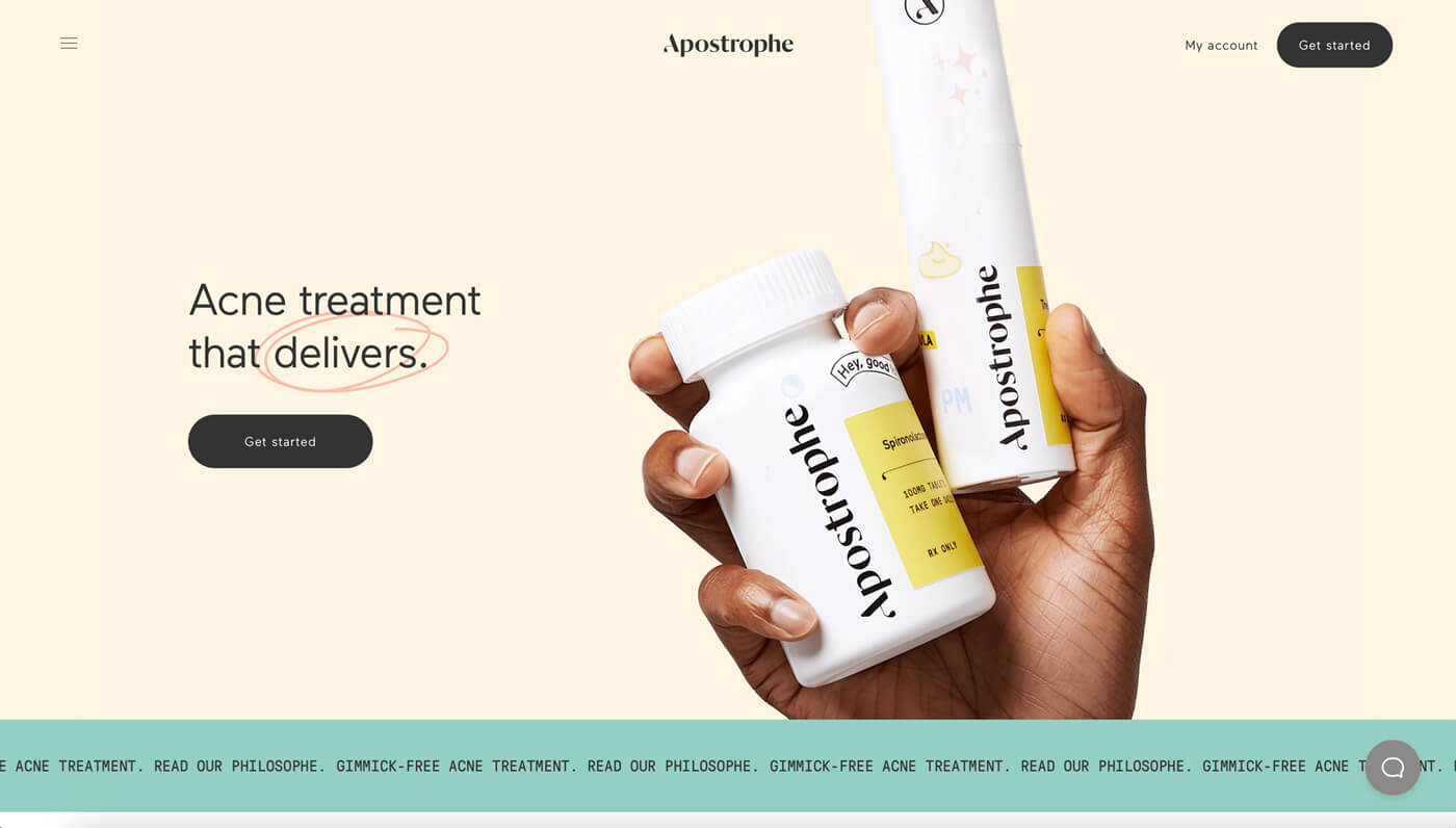 Website Screenshot of apostrophe.com