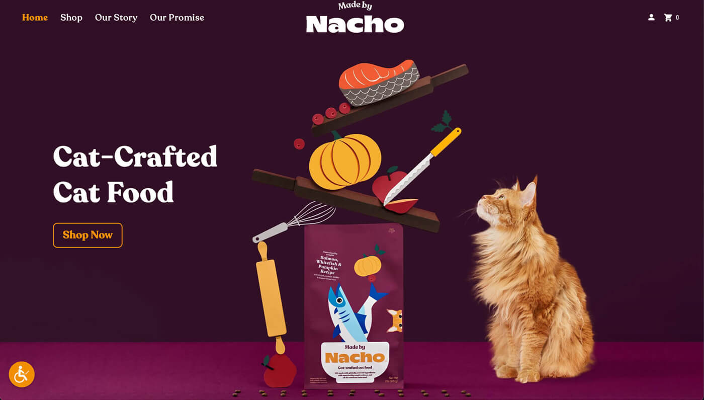 Website Screenshot of madebynacho.com