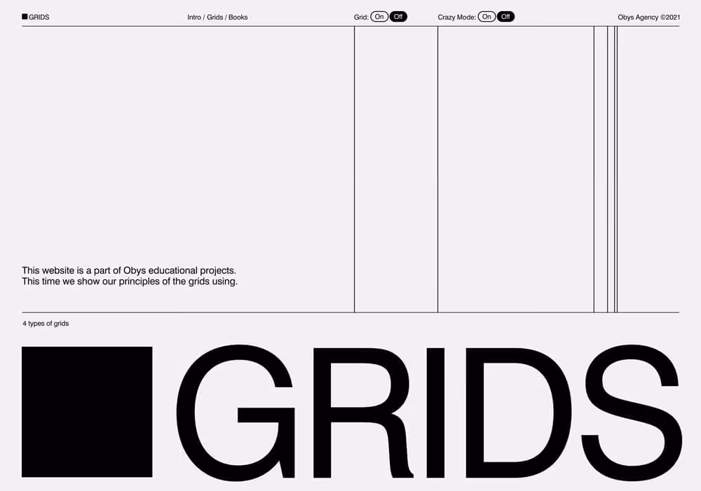 Webdesign Beispiel Grids.