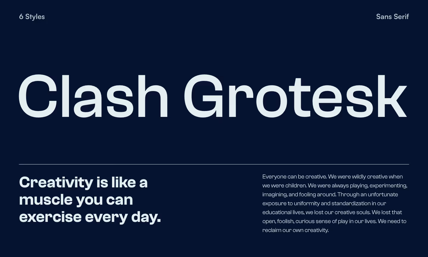 Sans Serif Font - Clash Grotesk.