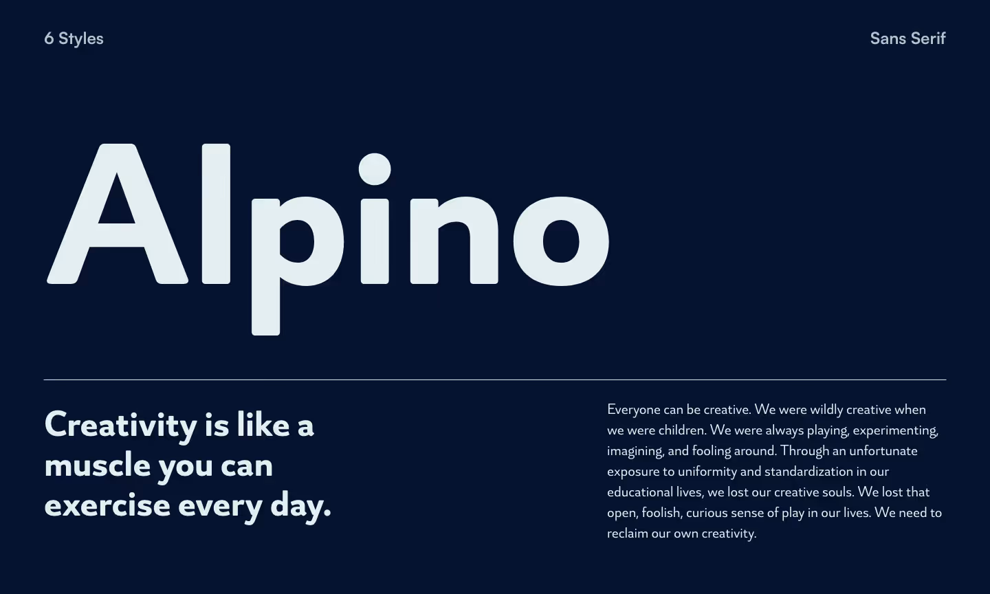Sans Serif Font - Alpino.