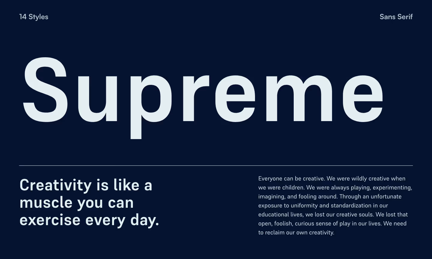 Sans Serif Font - Supreme.