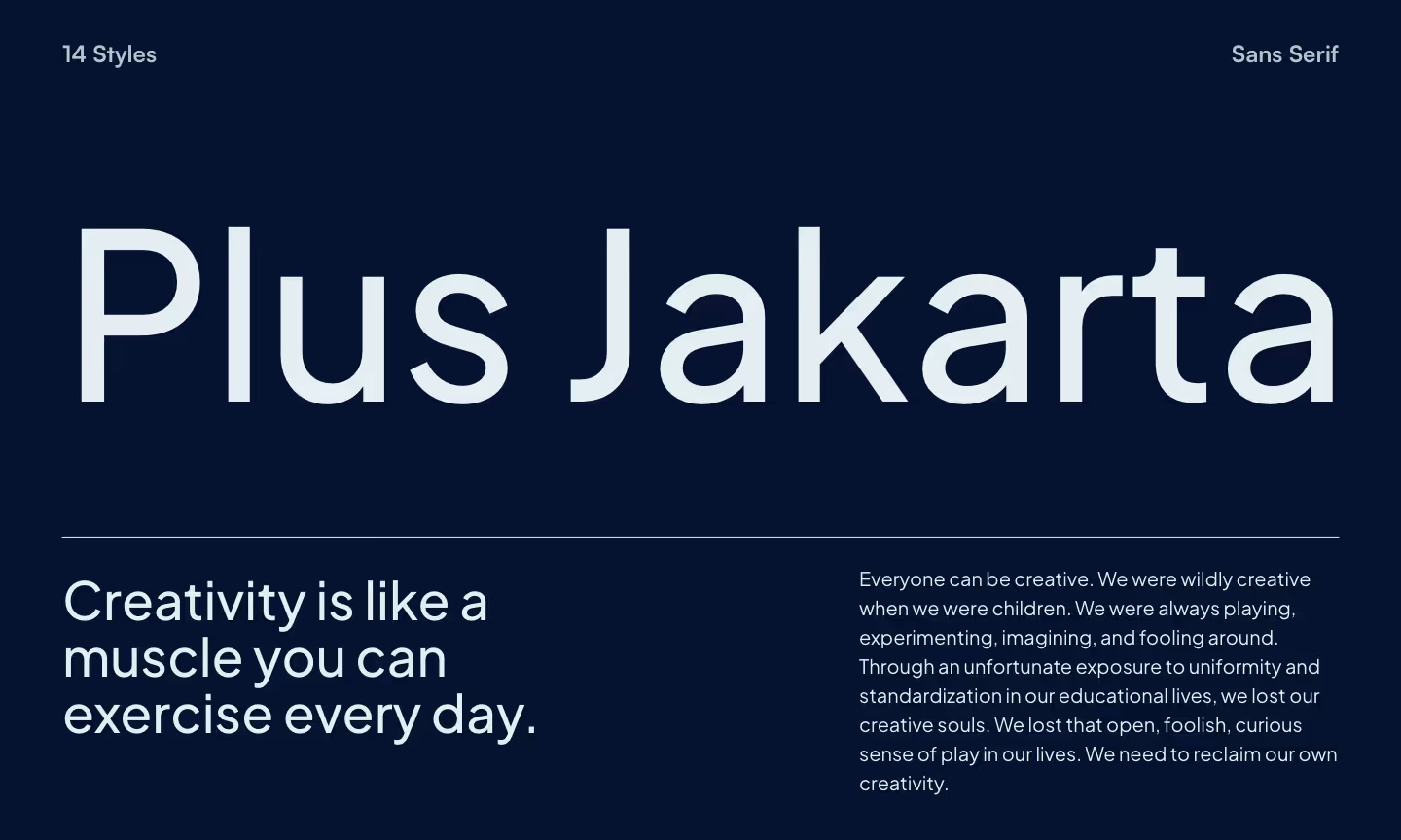 Sans Serif Font - Plus Jakarta.
