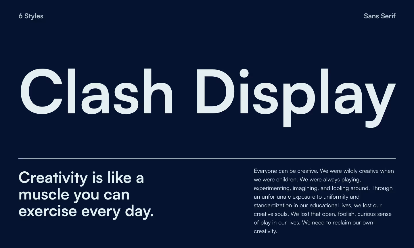 Sans Serif Font - Clash Display.