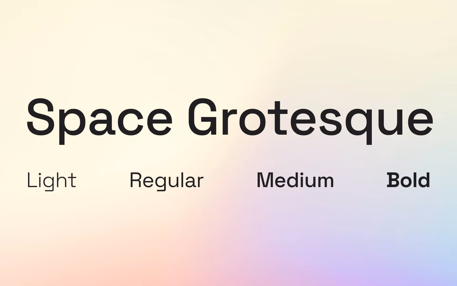 Font Preview Space Grotesque