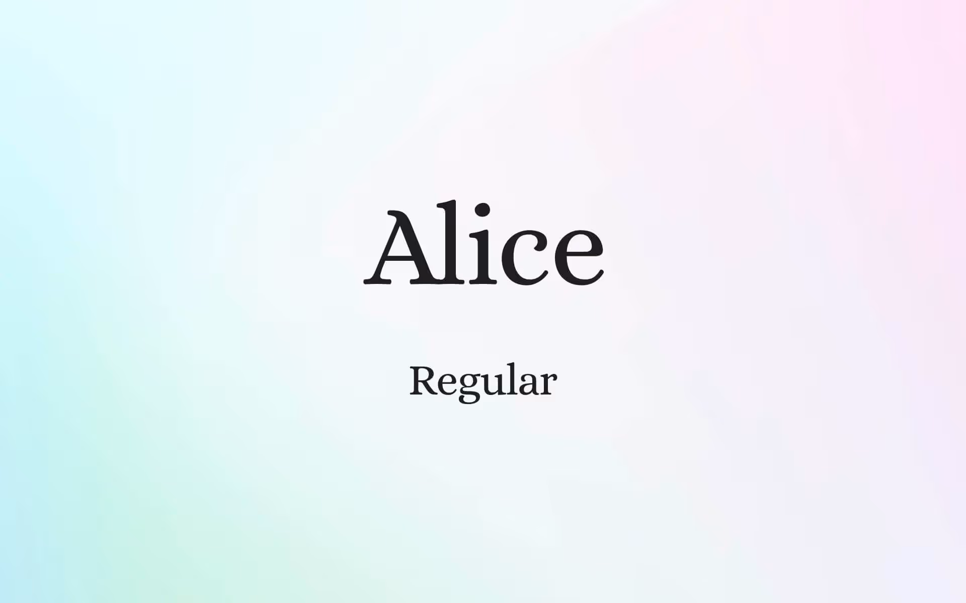 Font Preview Alice