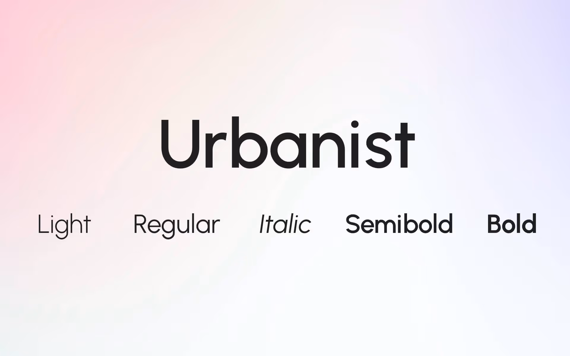 Font Preview Urbanist