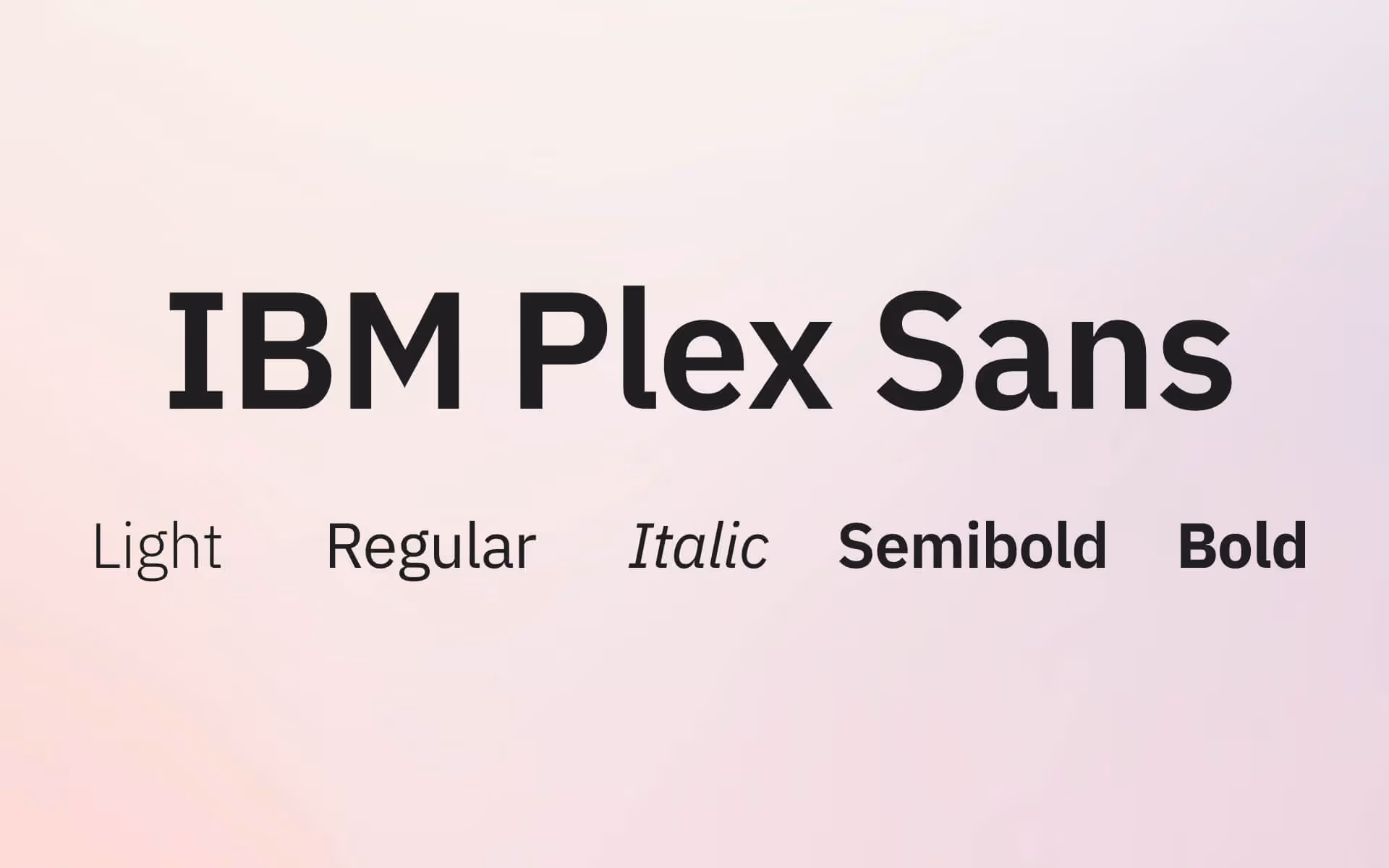 Font Preview IBM Plex Sans