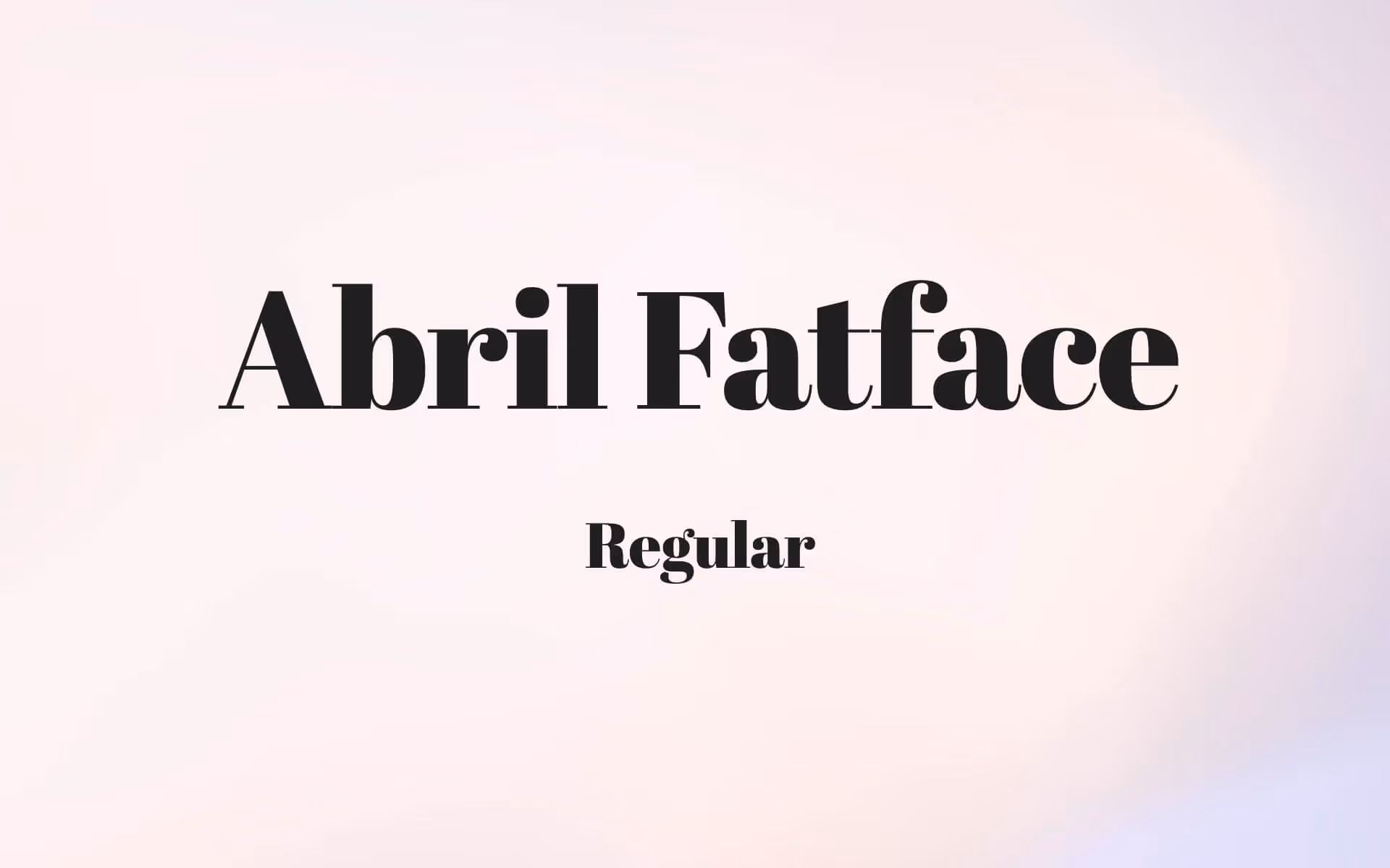 Font Preview Abril Fatface
