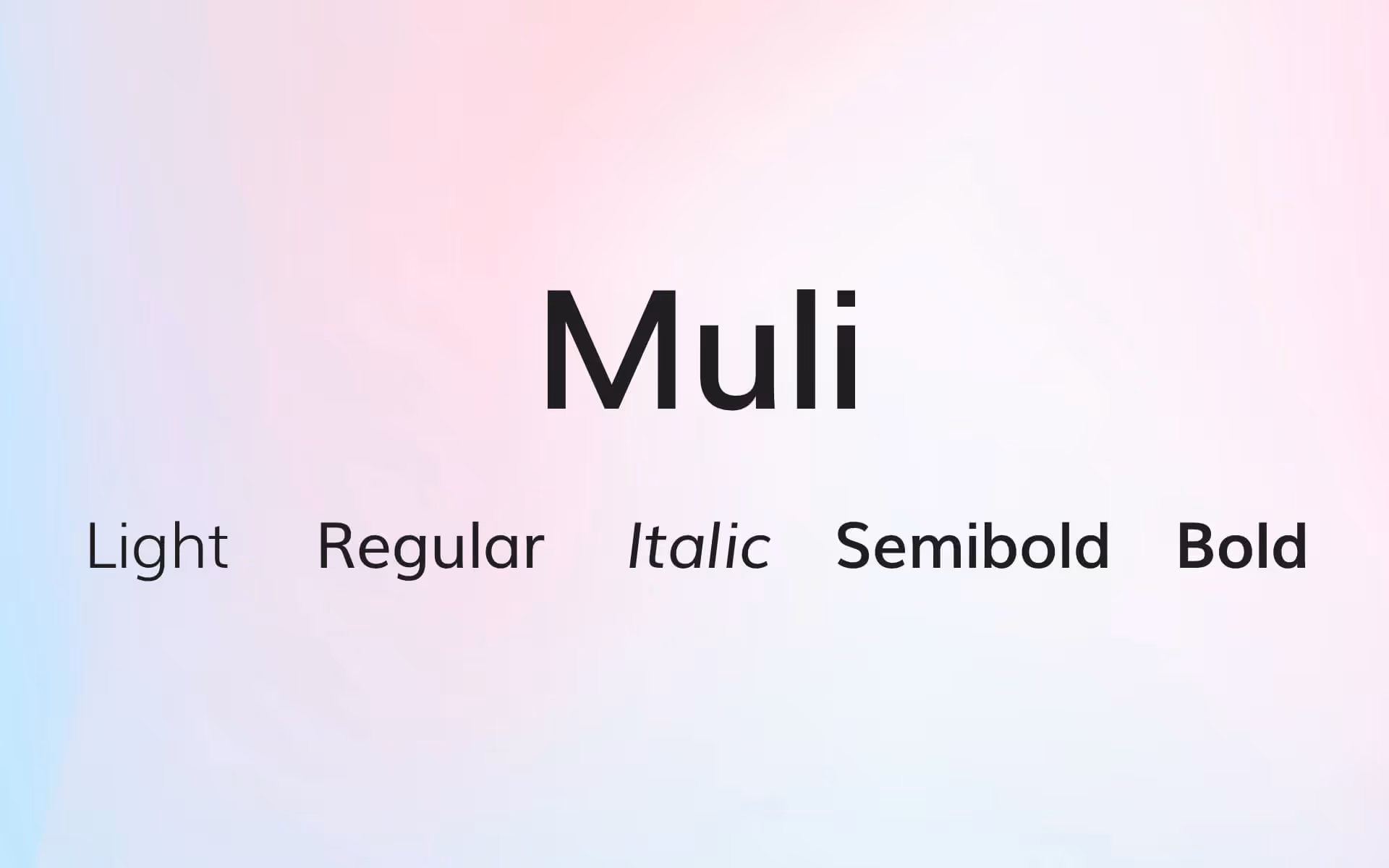 Font Preview Muli
