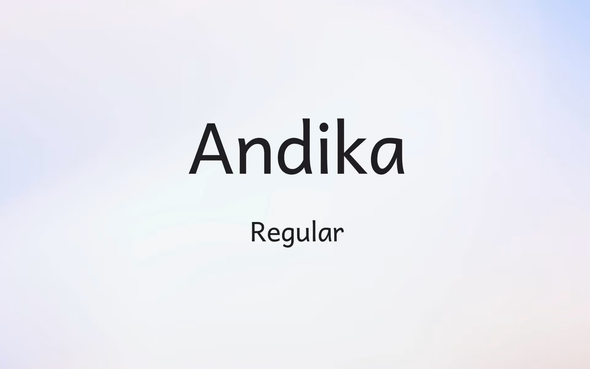 Font Preview Andika