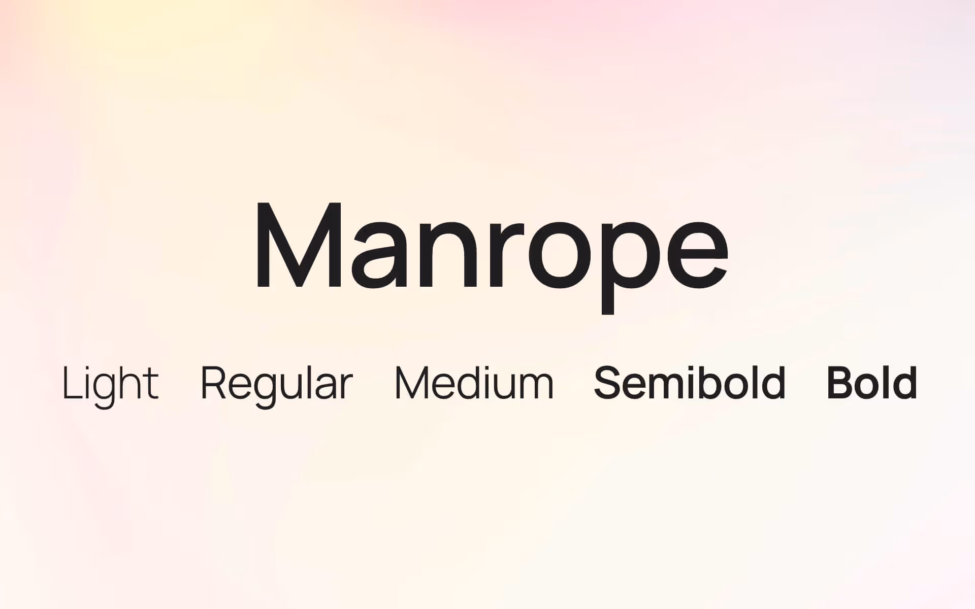 Font Preview Manrope