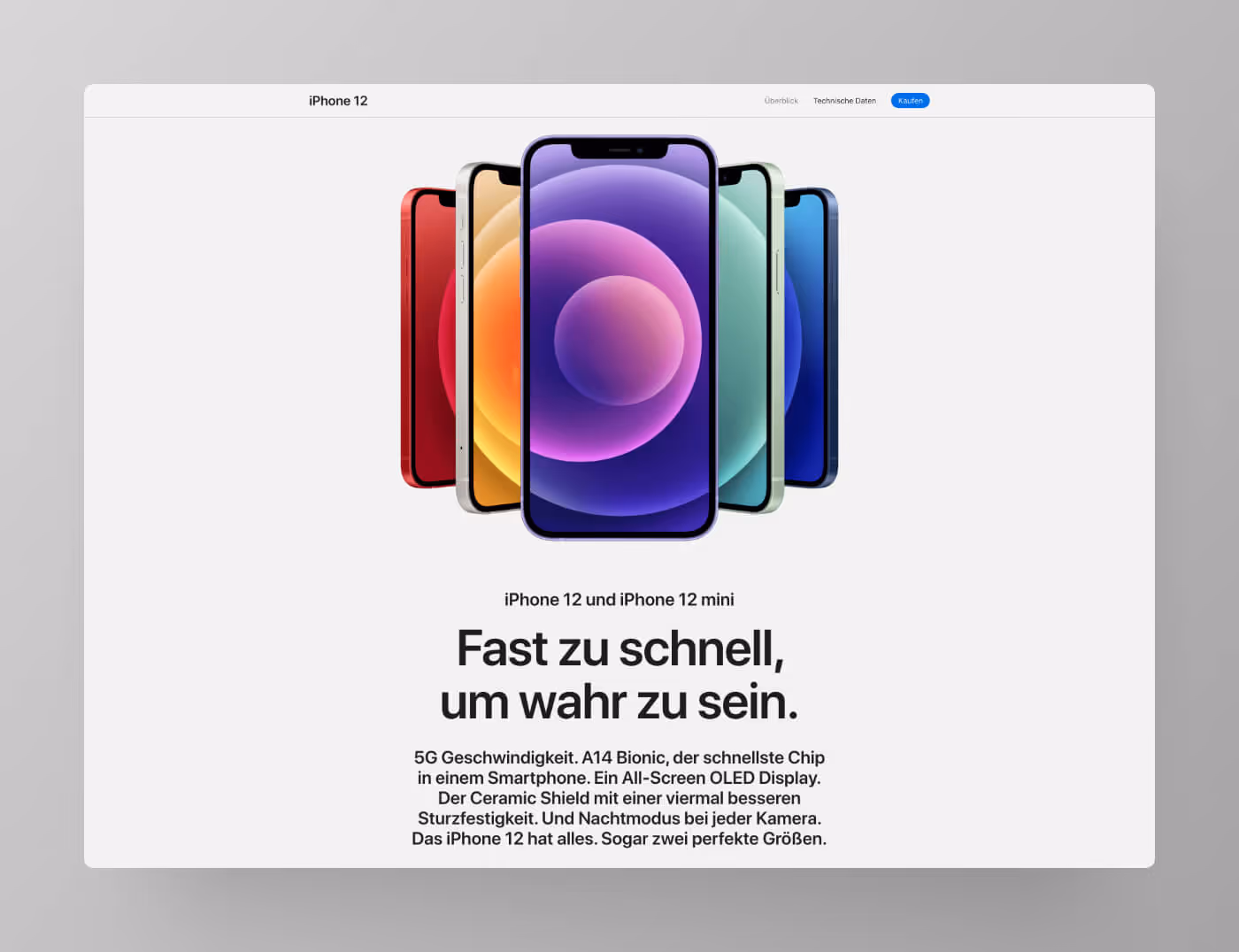 iPhone 12 Website Screenshot