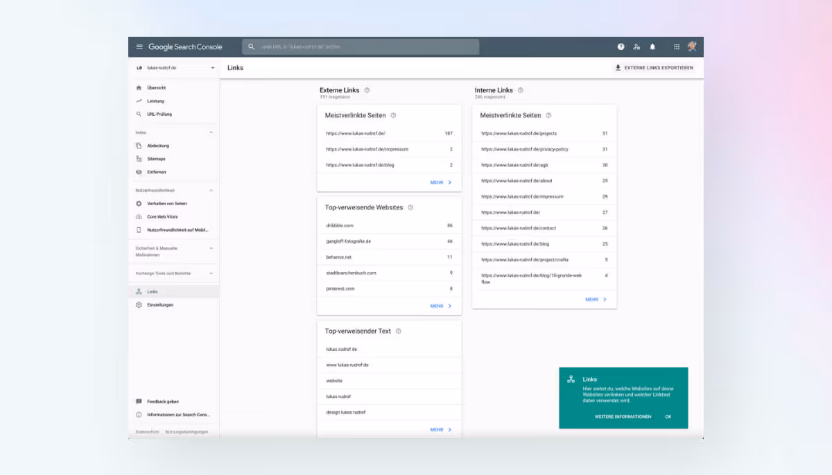 Google Search Console Screenshot