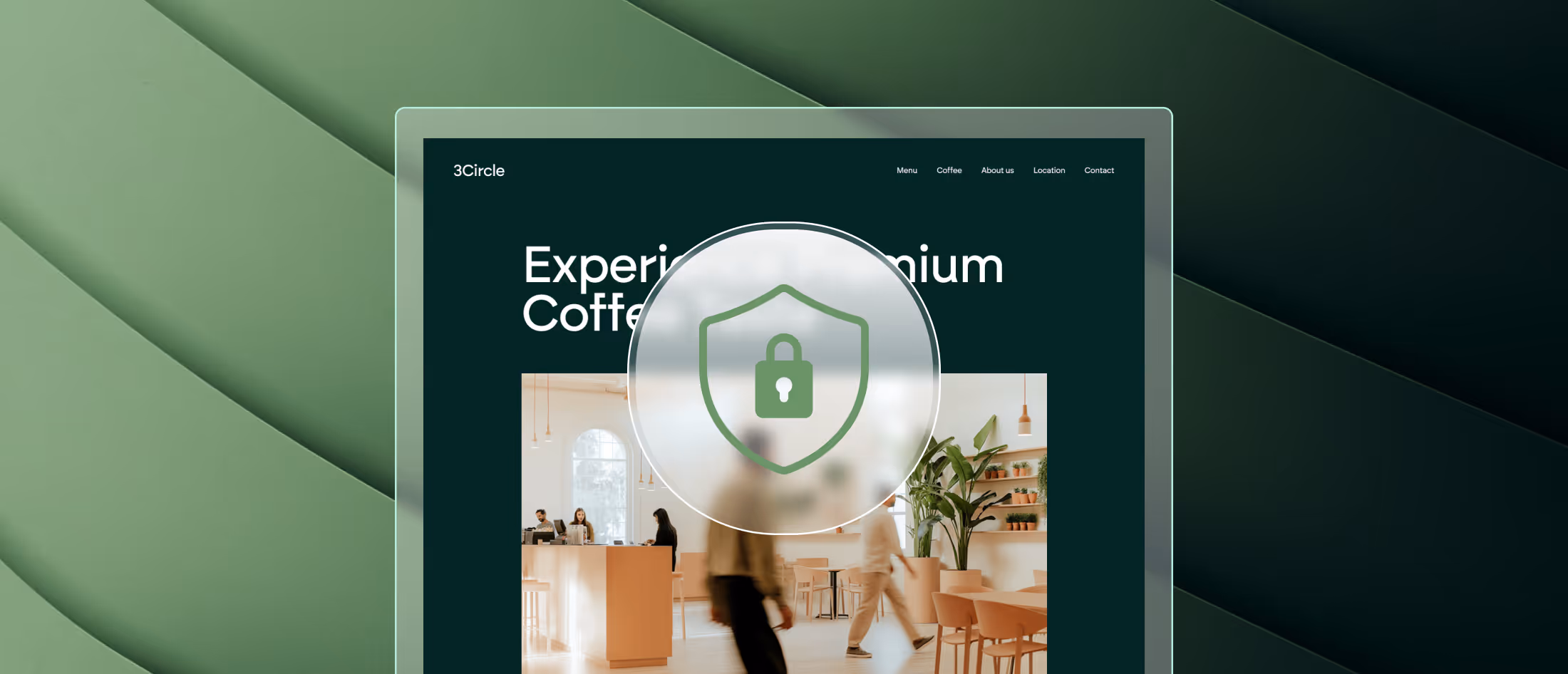 Eine Website Vorschau zeigt ein Schloss-Icon - DSGVO konform
