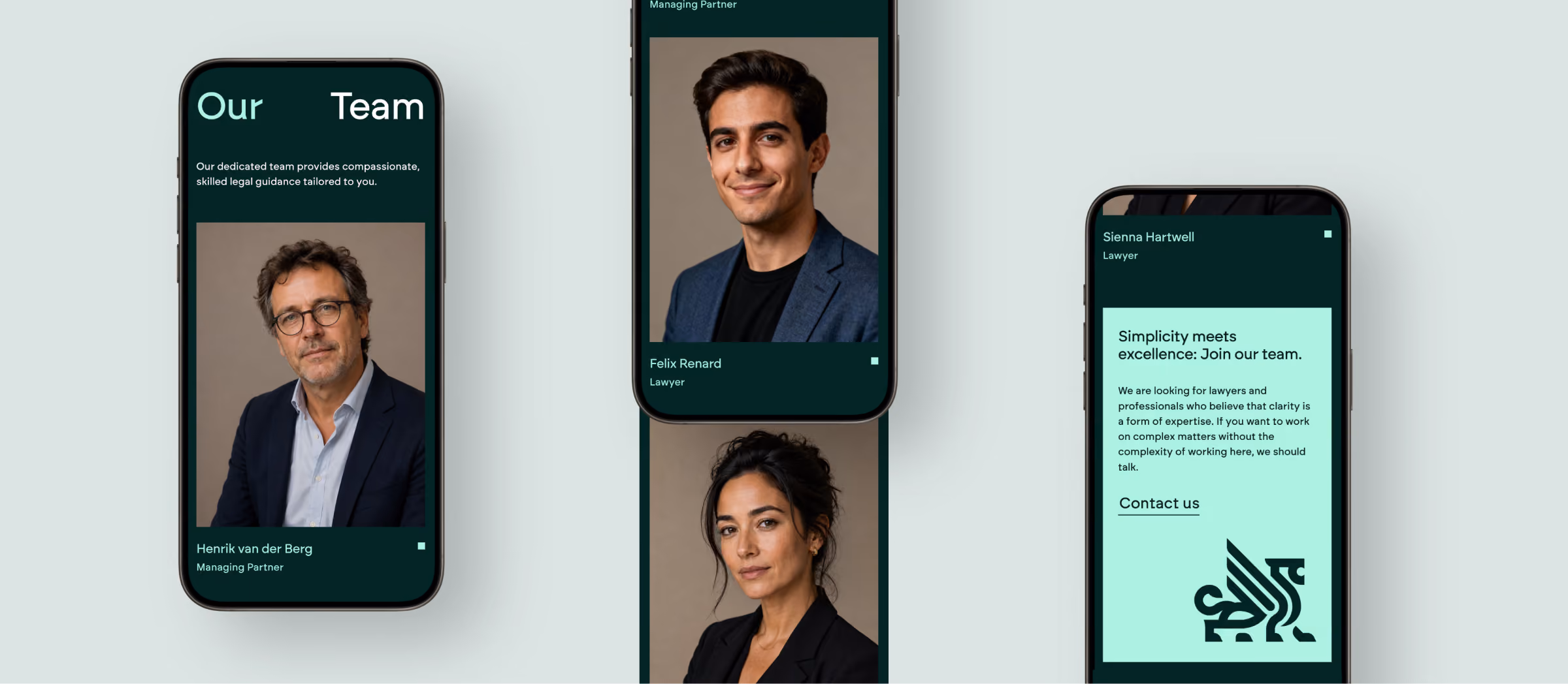 Mobile Designs von einer Anwaltskanzlei Leome & Partneres.
