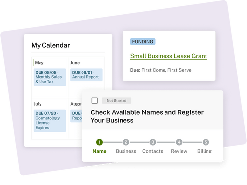 Try the Navigator to get a calendar of important dates, find funding opportunities, or to register your business.