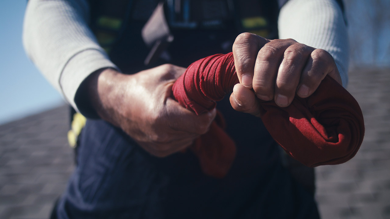 Salazar Roofing - sweaty shirt from hard work