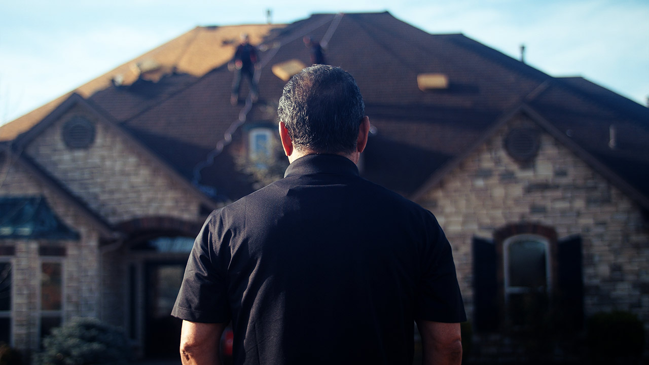 Salazar Roofing - Mike Salazar at work site