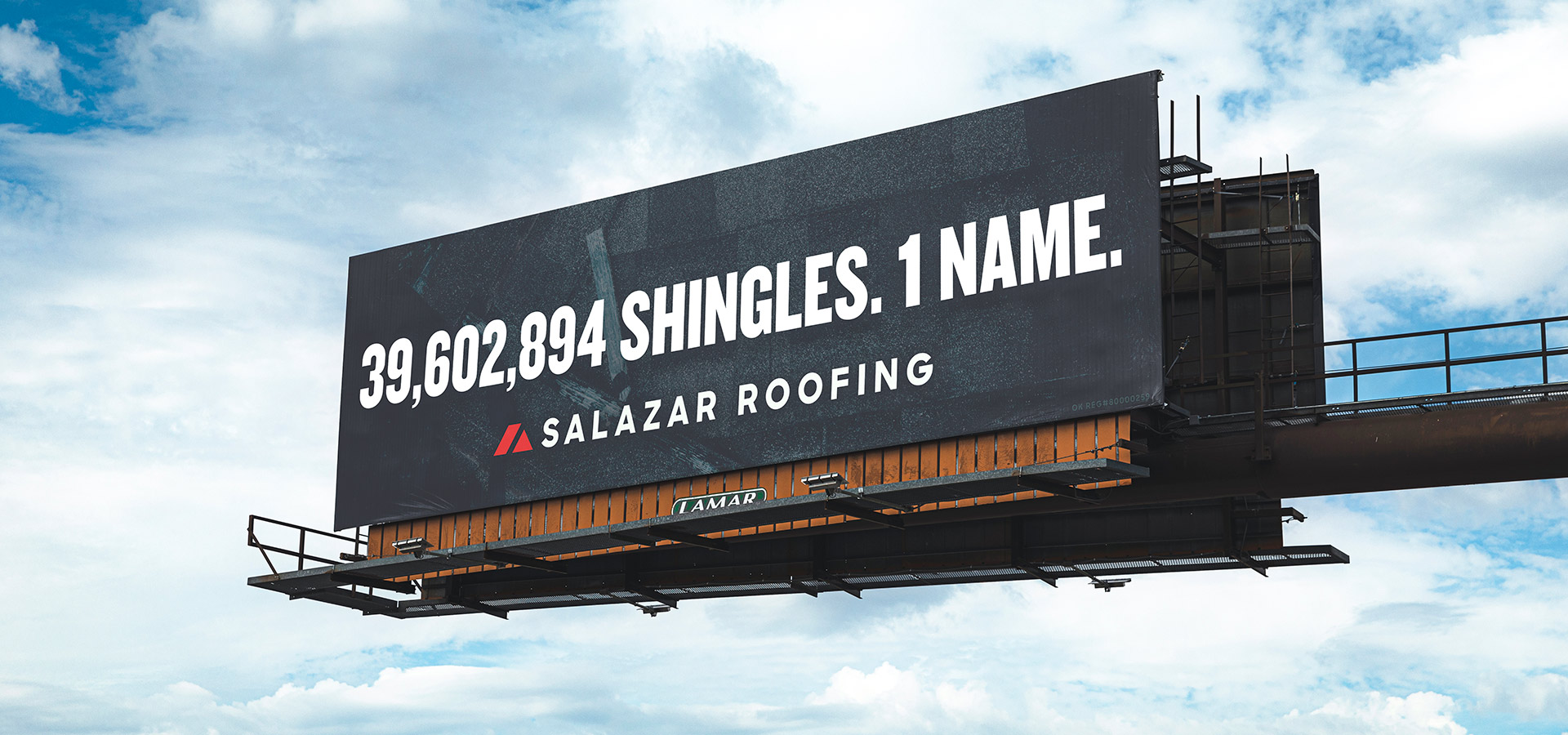 Salazar Roofing billboard photo
