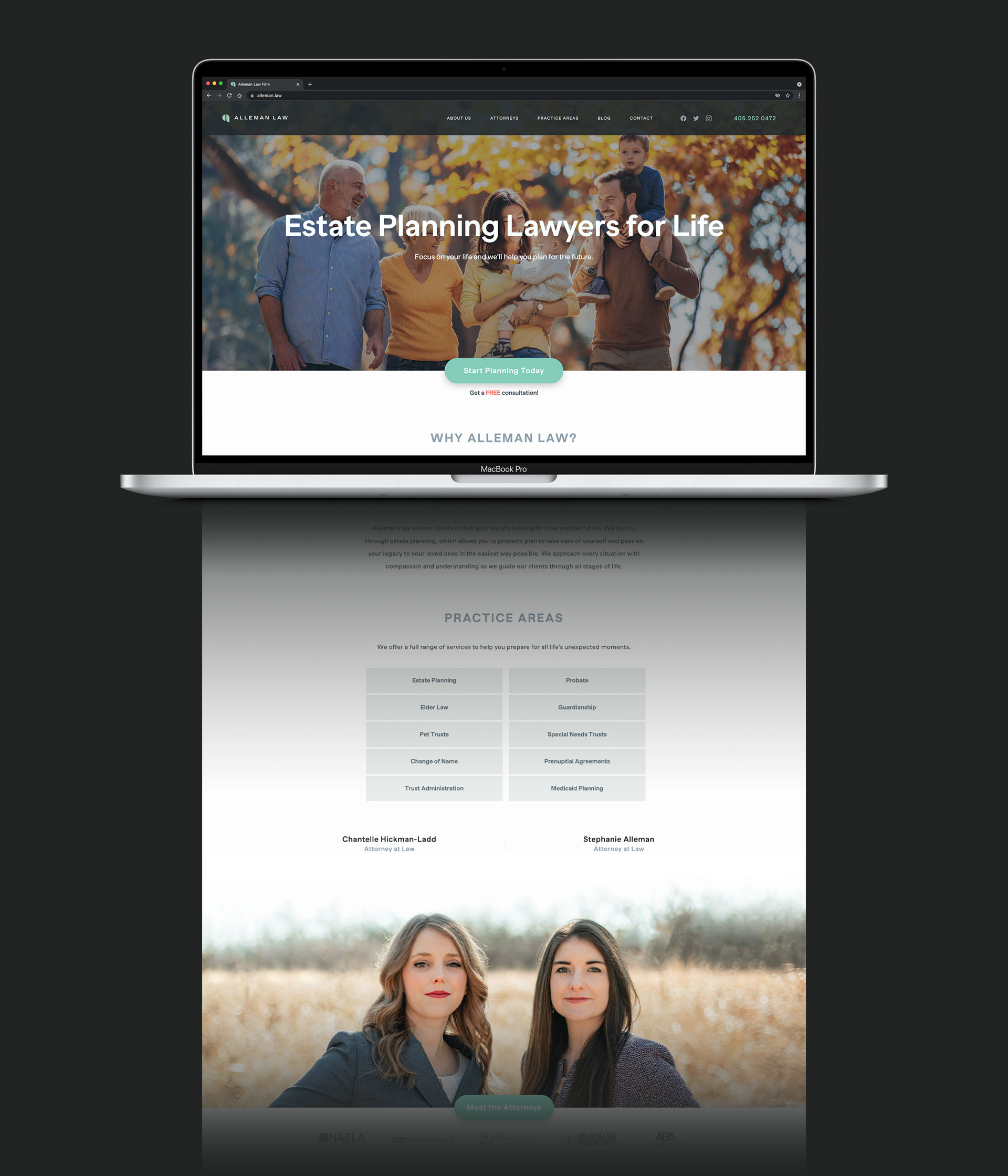 Alleman Law website design