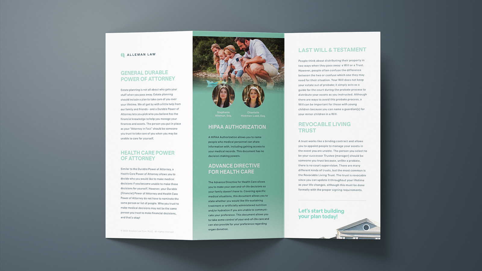 Alleman Law brochure interior