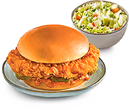 Chicken Sandwich with Cole Slaw.