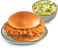 Chicken Sandwich with Cole Slaw.