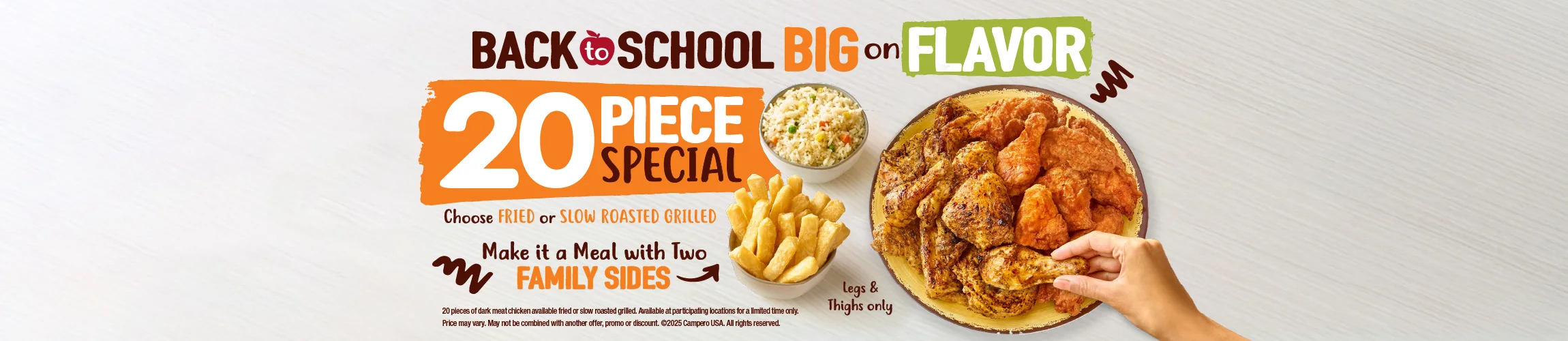 back to school big on flavor 20 piece special 