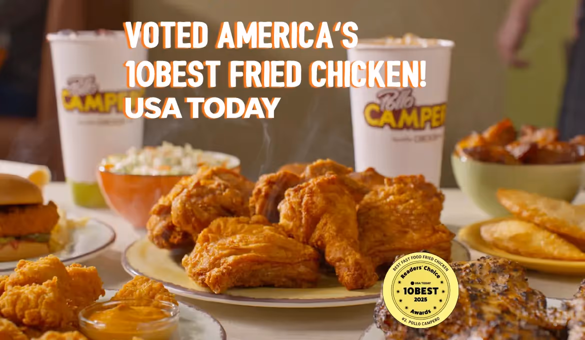 Voted America's 10Best Fried Chicken! USA Today.