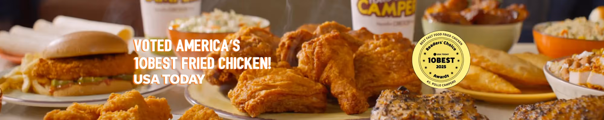 Pollo Campero Ranks in the Top Three of USA TODAY 10BEST Readers' Choice Award for Best Fast Food Fried Chicken 2025