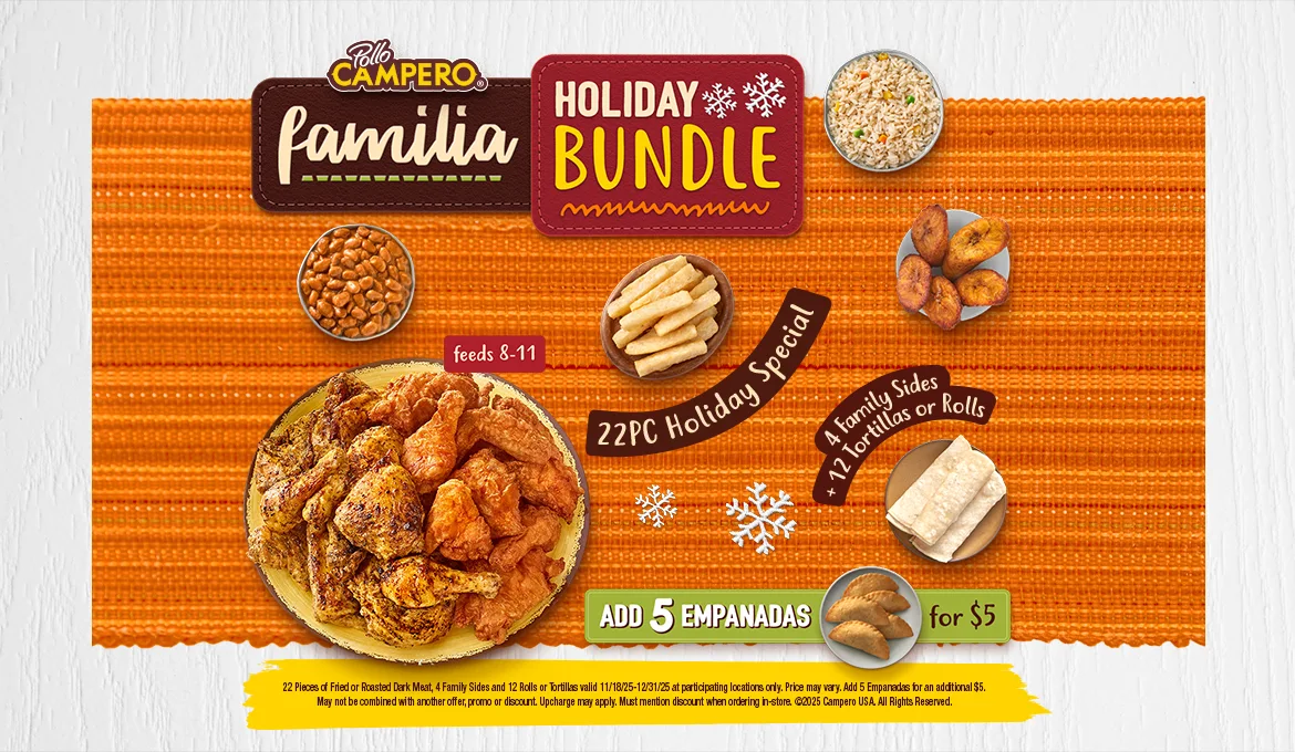 headline that reads 22 piece holiday special