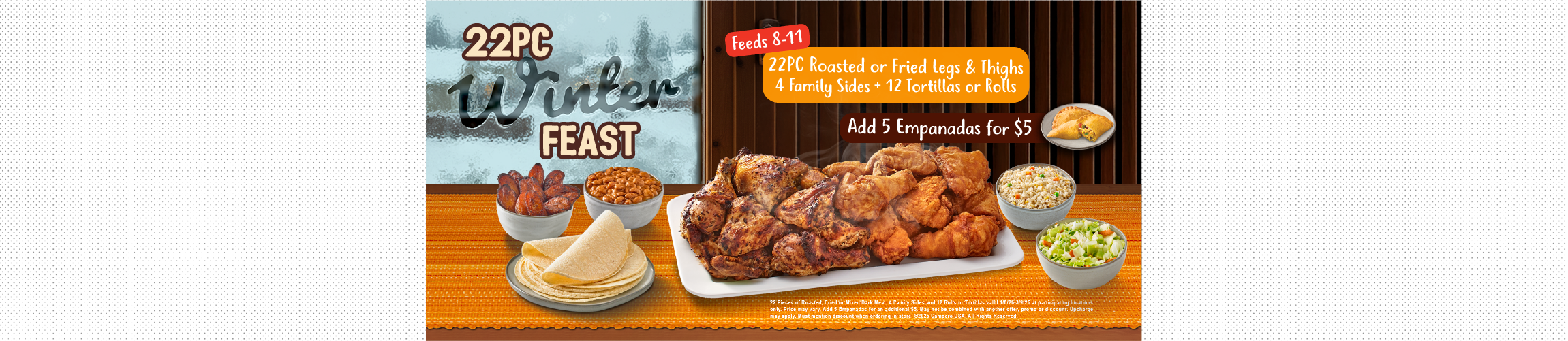 headline that reads 22 piece holiday special 