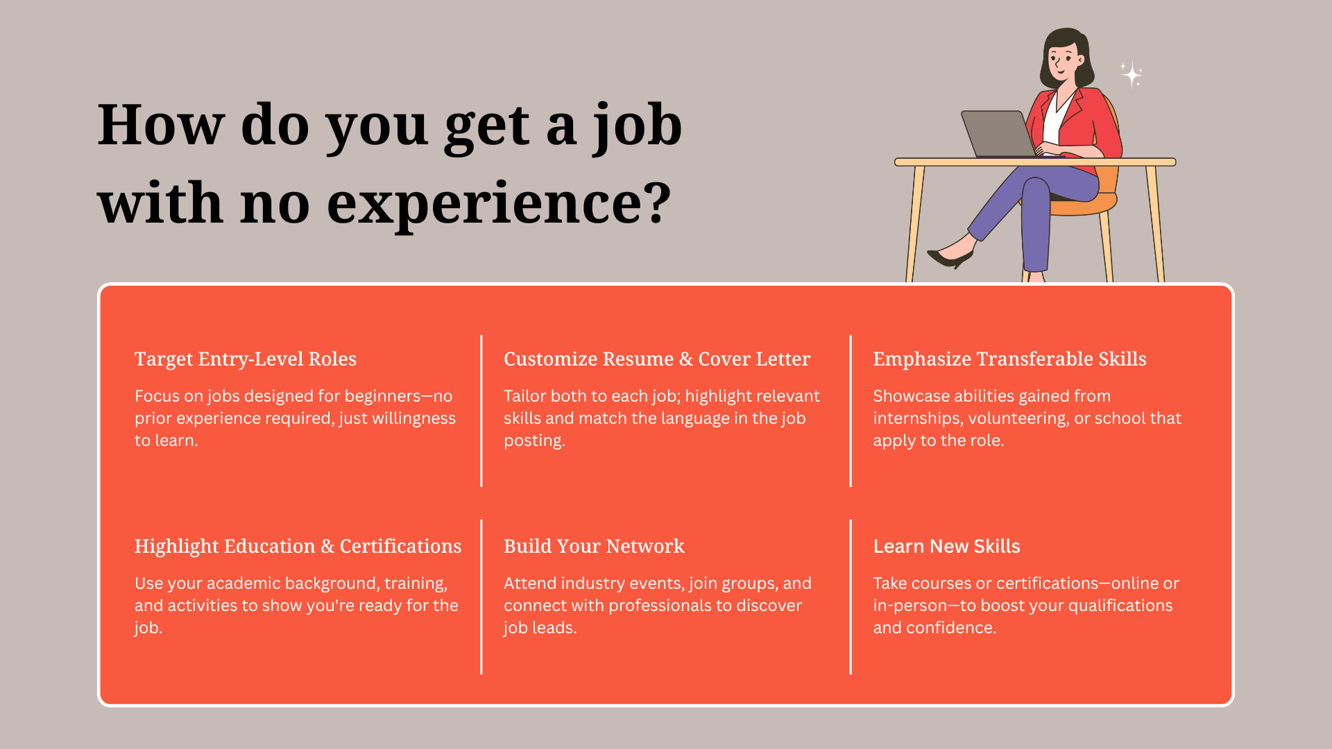 How do you get a job with no experience?