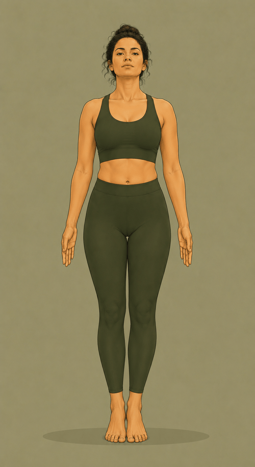 Tāḍāsana – Körpertyp eins
