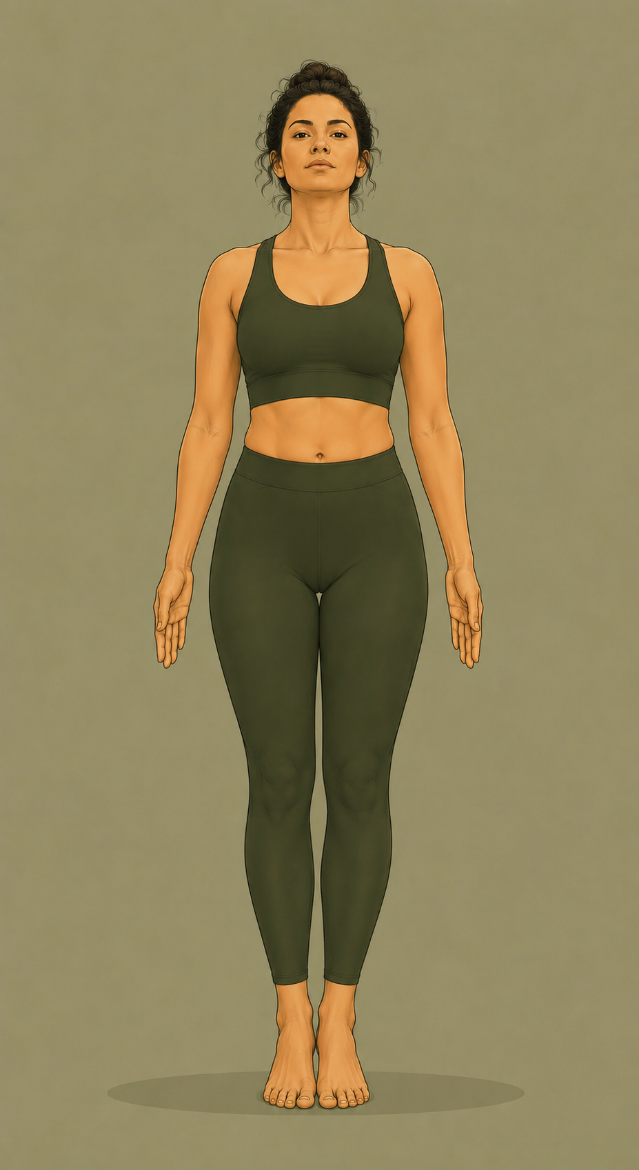 Tāḍāsana – Körpertyp eins