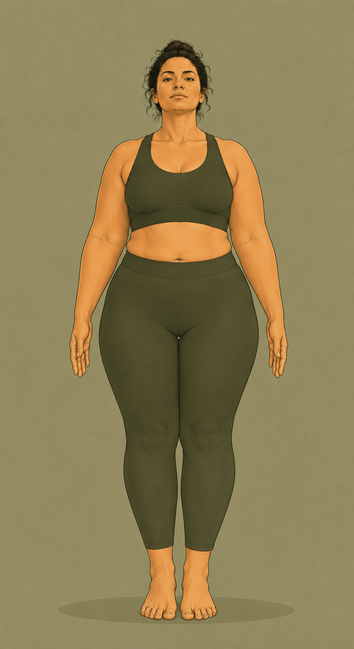 Tāḍāsana – Körpertyp zwei
