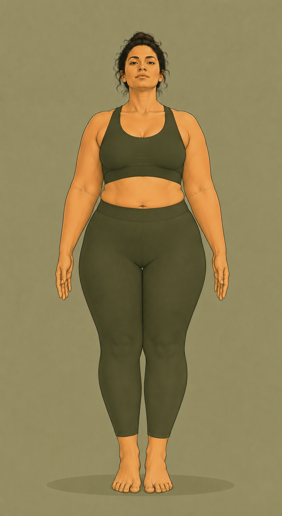 Tāḍāsana – Körpertyp zwei