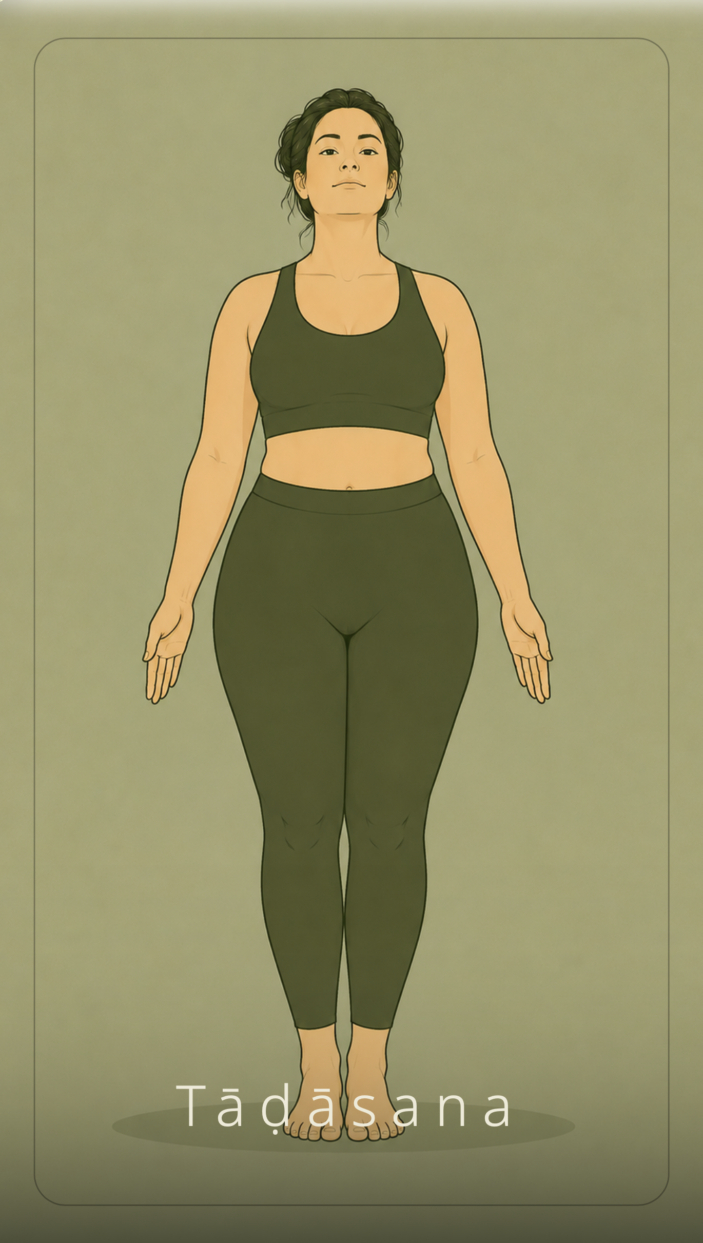Tāḍāsana – Kartenvorderseite
