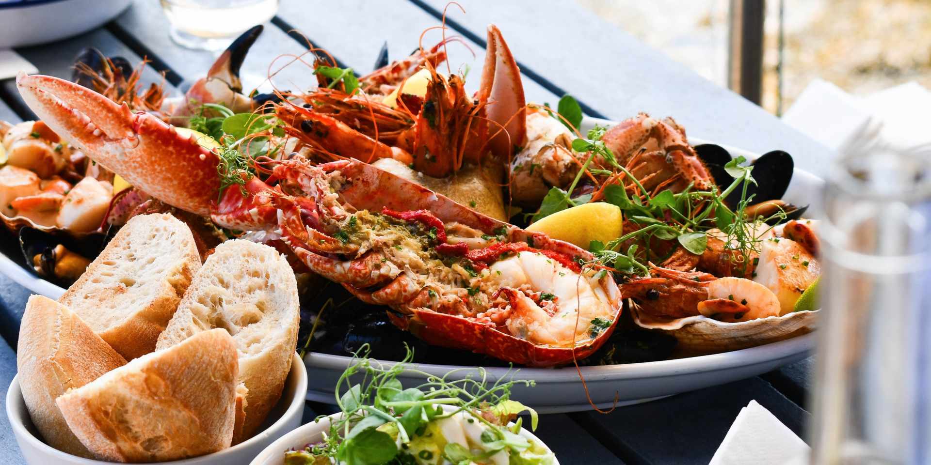Crab Shed Salcombe - quayside seafood restaurant at the Fish Quay, Salcombe Harbour