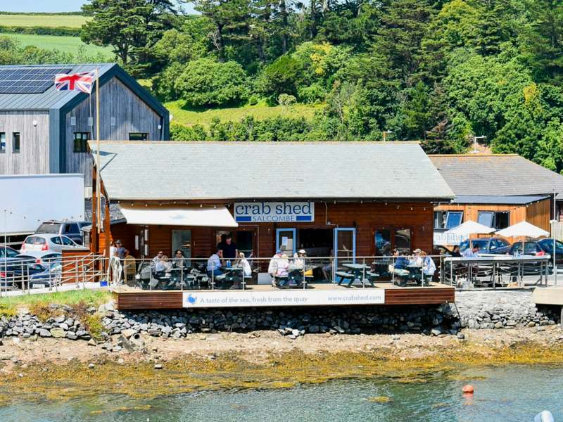 Crab Shed Salcombe - quayside seafood restaurant at the Fish Quay, Salcombe Harbour